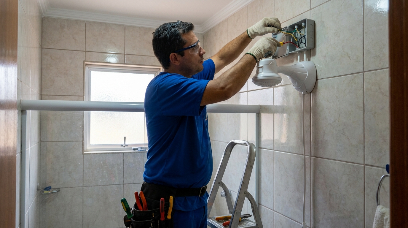 Instalacao de chuveiro eletrico profissional em Cascavel‑PR