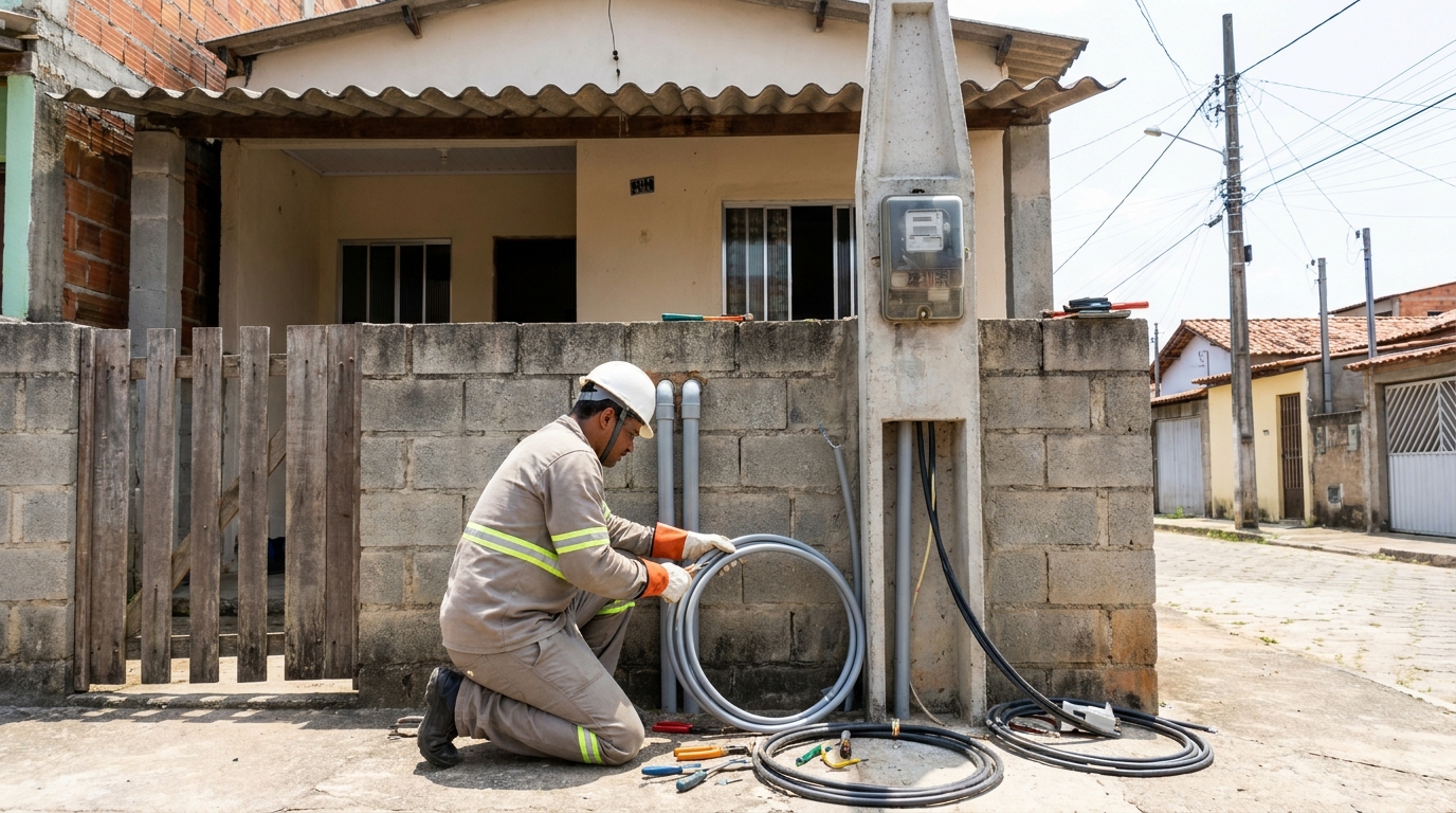 Instalacao de padrao de energia residencial em Cascavel‑PR