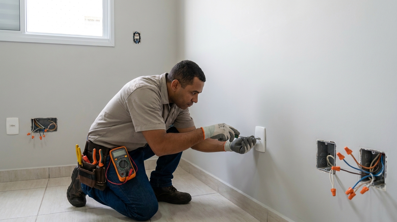 Instalacao de tomada e interruptor em Cascavel‑PR