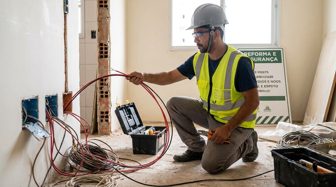 Troca de fiacao eletrica em Cascavel‑PR